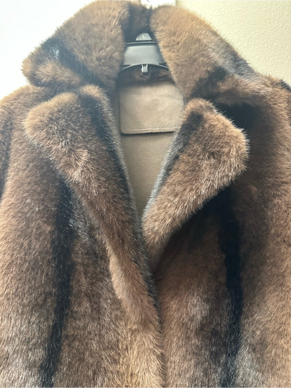 Plush Brown Faux Fur Teddy Jacket.